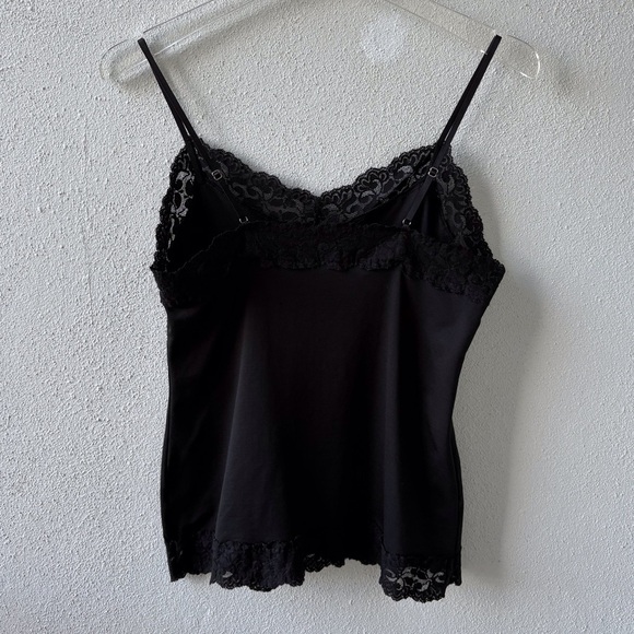 White House Black Market Black Lace Camisole Sz M Office Teacher Casual Stretch - Picture 3 of 11